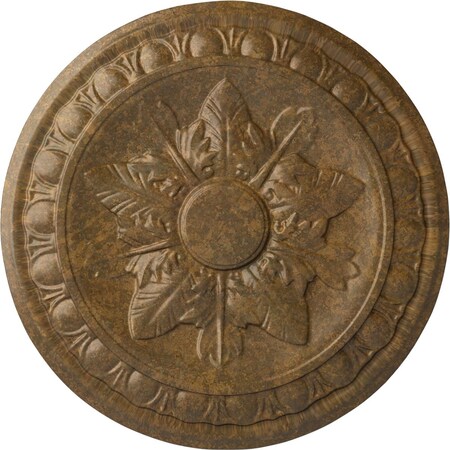 Ekena Millwork Exeter Ceiling Medallion (Fits Canopies up to 3 1/8"), 17 3/4"OD x 1 1/8"P, Rubbed Bronze CM17EXRZS